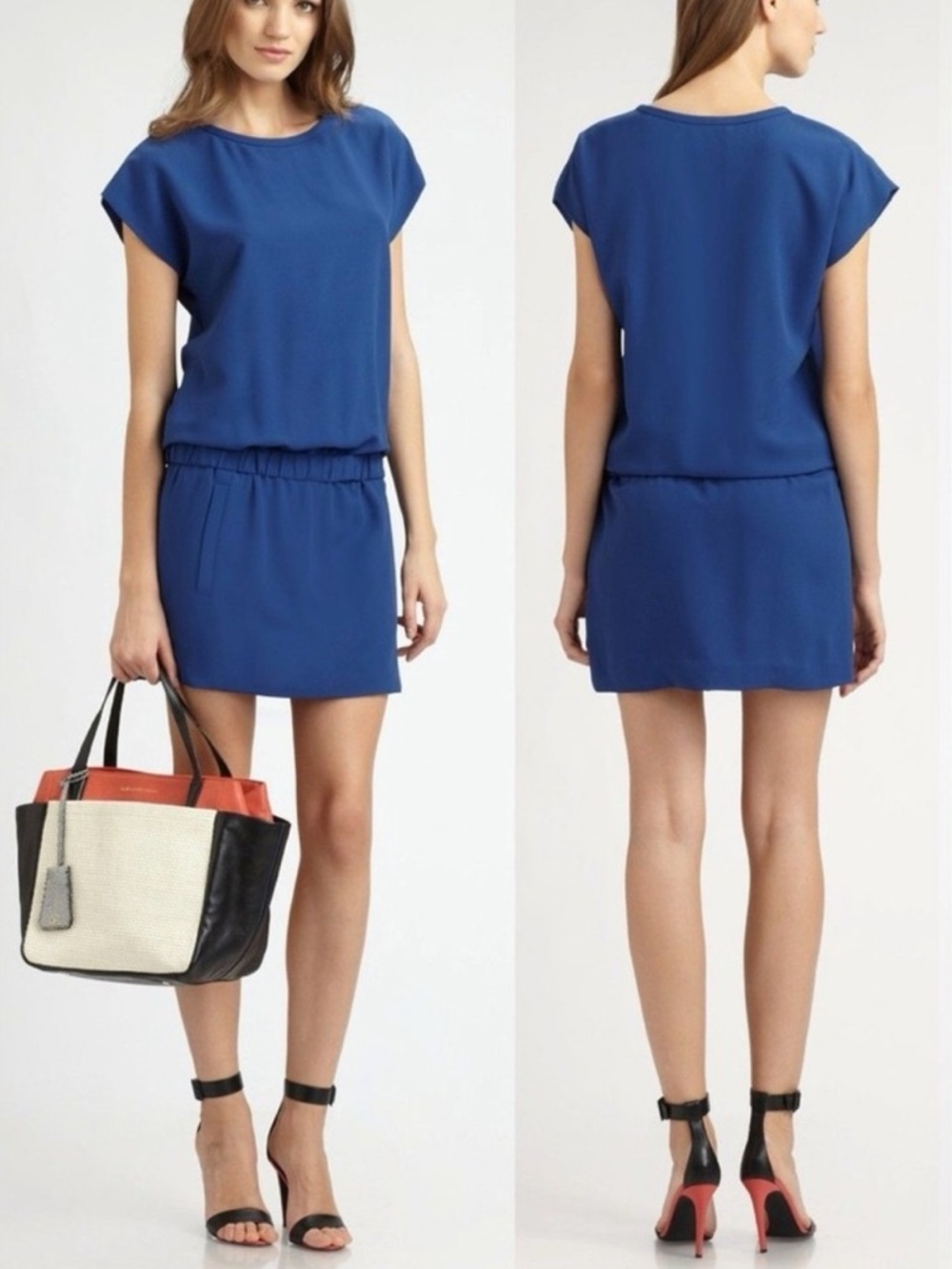 Diane Von Furstenberg Tara Blue Moon Crepe Elastic Drop Waist
Dress Size 4